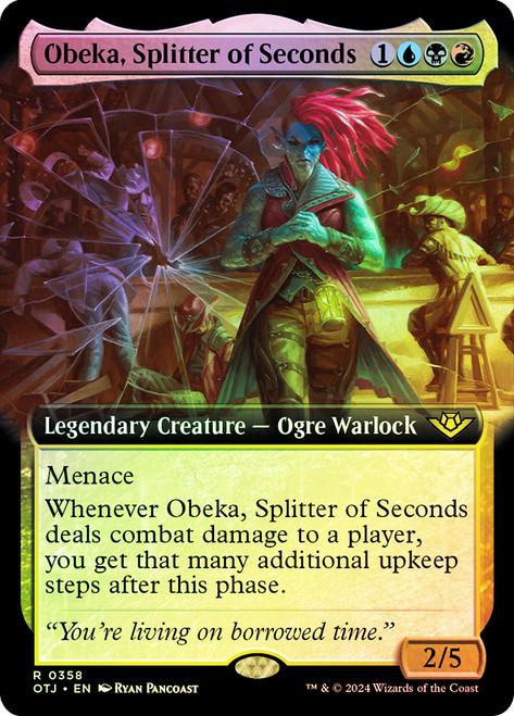 Obeka, Splitter of Seconds (Extended Art)\nOutlaws of Thunder Junction - Variants\nSingle\nMagic The Gathering