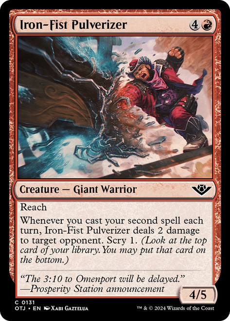 Iron-Fist Pulverizer\nOutlaws of Thunder Junction\nSingle\nMagic The Gathering