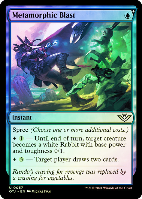 Metamorphic Blast\nOutlaws of Thunder Junction\nSingle\nMagic The Gathering