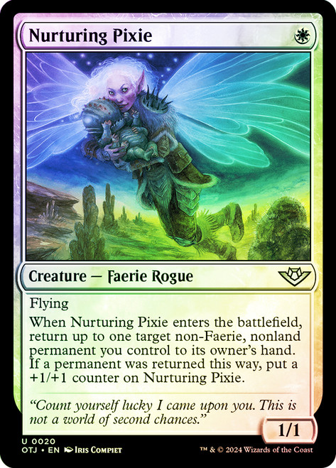 Nurturing Pixie\nOutlaws of Thunder Junction\nSingle\nMagic The Gathering