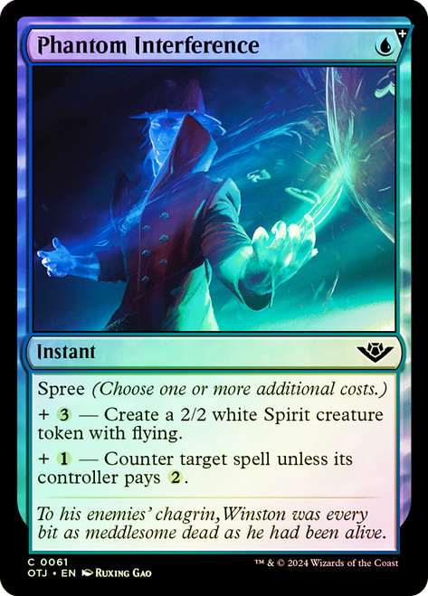 Phantom Interference\nOutlaws of Thunder Junction\nSingle\nMagic The Gathering