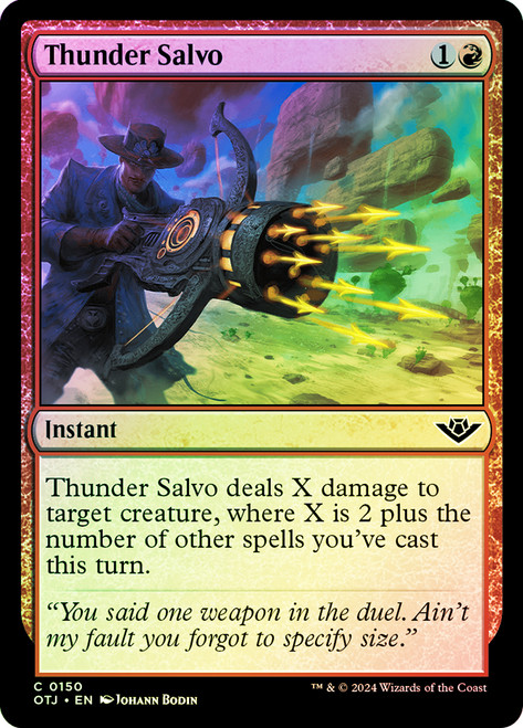 Thunder Salvo\nOutlaws of Thunder Junction\nSingle\nMagic The Gathering