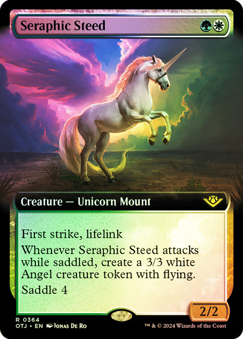 Seraphic Steed (Extended Art)\nOutlaws of Thunder Junction - Variants\nSingle\nMagic The Gathering