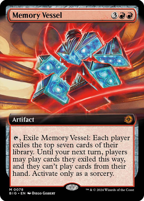 Memory Vessel (#078) (Extended Art)\nThe Big Score - Variants\nSingle\nMagic The Gathering