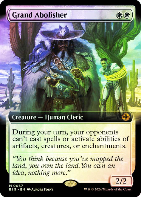 Grand Abolisher (#067) (Extended Art)\nThe Big Score - Variants\nSingle\nMagic The Gathering