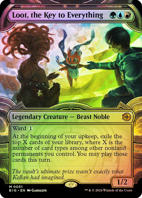 Loot, the Key to Everything (#051) (Showcase)\nThe Big Score - Variants\nSingle\nMagic The Gathering