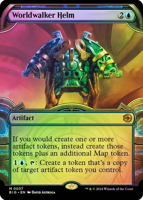 Worldwalker Helm (#037) (Showcase)\nThe Big Score - Variants\nSingle\nMagic The Gathering