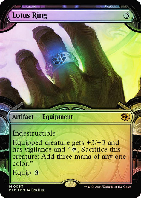 Lotus Ring (Showcase) (Raised Foil)\nThe Big Score - Alternate Foil\nSingle\nMagic The Gathering