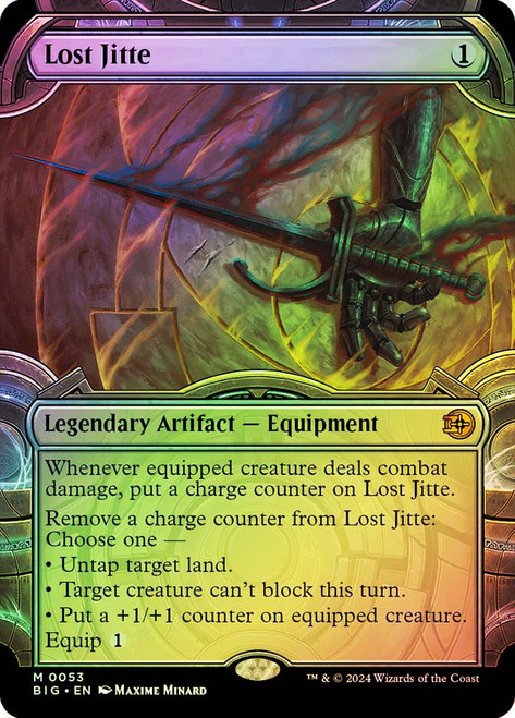 Lost Jitte (#053) (Showcase)\nThe Big Score - Variants\nSingle\nMagic The Gathering