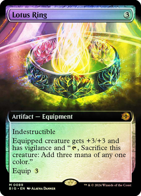 Lotus Ring (#089) (Extended Art)\nThe Big Score - Variants\nSingle\nMagic The Gathering