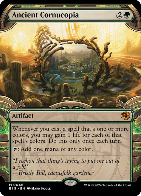 Ancient Cornucopia (#046) (Showcase)\nThe Big Score - Variants\nSingle\nMagic The Gathering