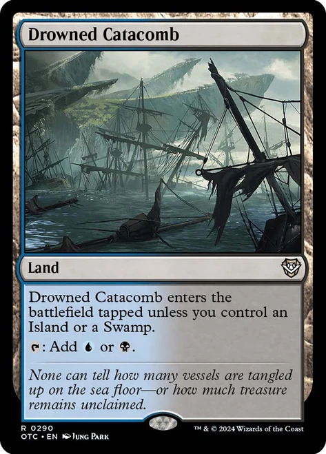 Drowned Catacomb\nOutlaws of Thunder Junction Commander\nSingle\nMagic The Gathering