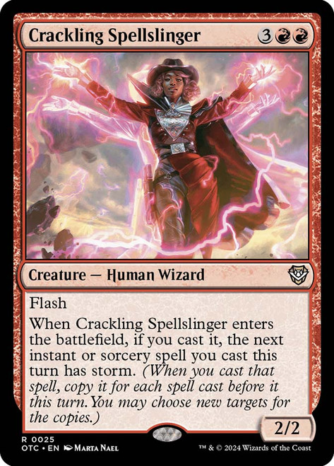 Crackling Spellslinger\nOutlaws of Thunder Junction Commander\nSingle\nMagic The Gathering