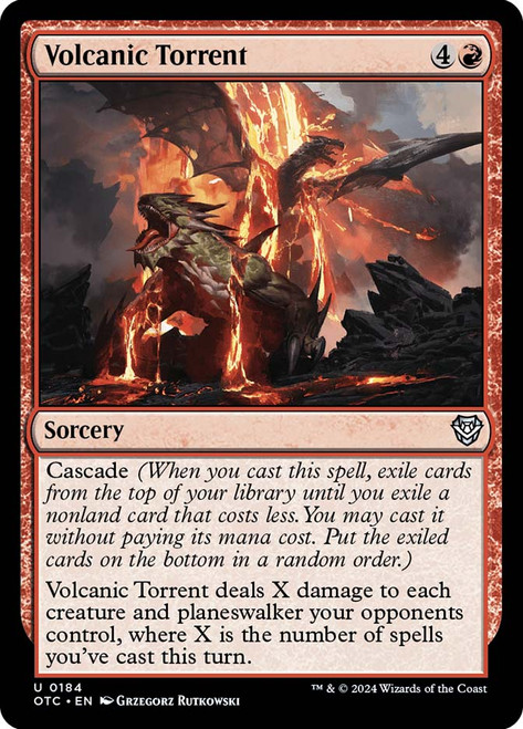 Volcanic Torrent\nOutlaws of Thunder Junction Commander\nSingle\nMagic The Gathering