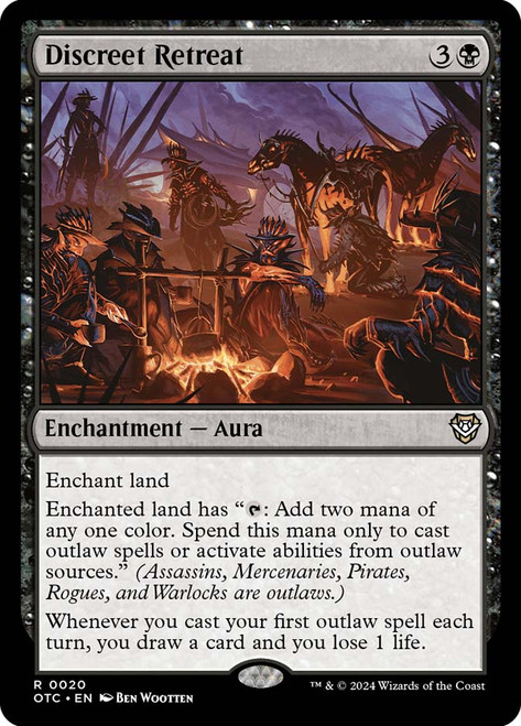 Discreet Retreat\nOutlaws of Thunder Junction Commander\nSingle\nMagic The Gathering