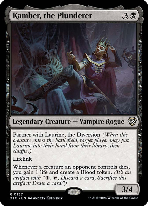 Kamber, the Plunderer\nOutlaws of Thunder Junction Commander\nSingle\nMagic The Gathering