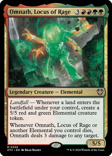 Omnath, Locus of Rage\nOutlaws of Thunder Junction Commander\nSingle\nMagic The Gathering