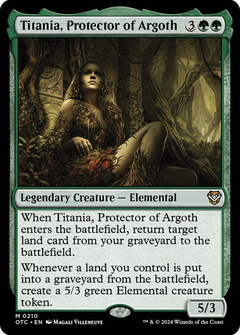 Titania, Protector of Argoth\nOutlaws of Thunder Junction Commander\nSingle\nMagic The Gathering