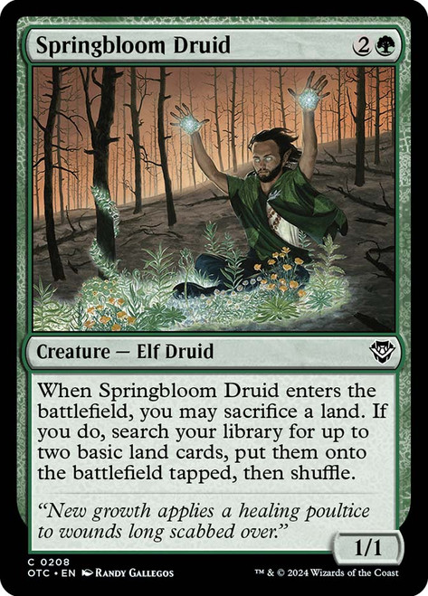 Springbloom Druid\nOutlaws of Thunder Junction Commander\nSingle\nMagic The Gathering
