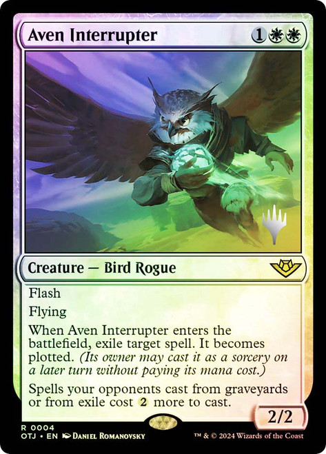 Aven Interrupter (Promo Pack) (Outlaws of Thunder Junction)\nPromo: Planeswalker Stamped\nSingle\nMagic The Gathering