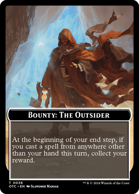 {Bounty: The Outsider}\nOutlaws of Thunder Junction Commander\nSingle\nMagic The Gathering