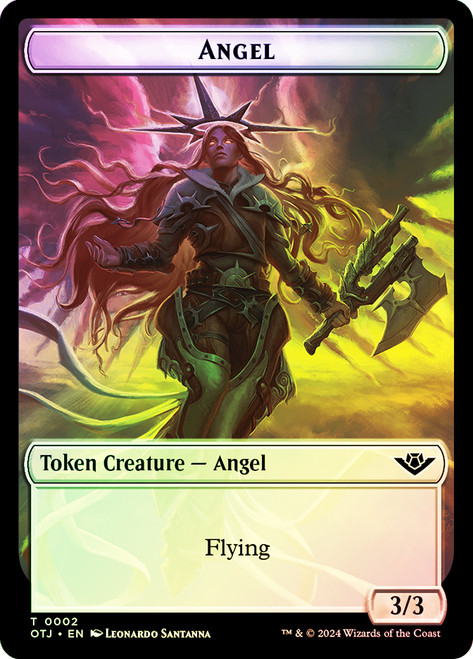 {Angel Token} // {Mercenary Token}\nOutlaws of Thunder Junction\nSingle\nMagic The Gathering