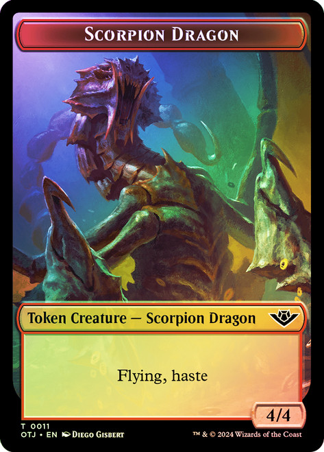 {Scorpion Dragon Token} // {Treasure Token}\nOutlaws of Thunder Junction\nSingle\nMagic The Gathering