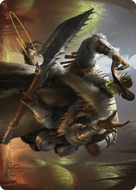 {Hardbristle Bandit Art Card} (Signed)\nArt Series: Outlaws of Thunder Junction\nSingle\nMagic The Gathering
