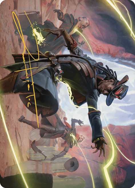 {Lilah, Undefeated Slickshot Art Card} (Signed)\nArt Series: Outlaws of Thunder Junction\nSingle\nMagic The Gathering