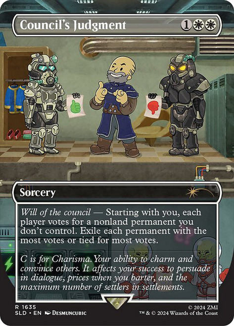 Council's Judgment (Secret Lair) (Borderless)\nPromo: General\nSingle\nMagic The Gathering