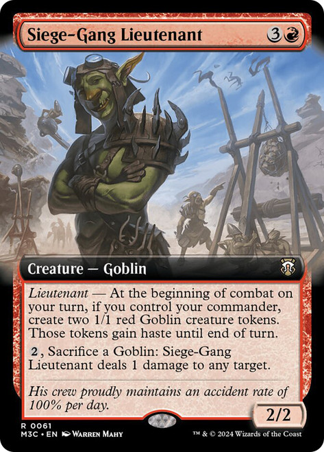Siege-Gang Lieutenant | Modern Horizons 3 Commander | Star City Games