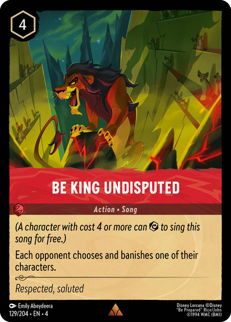 Be King Undisputed
Ursula's Return
Single
Lorcana