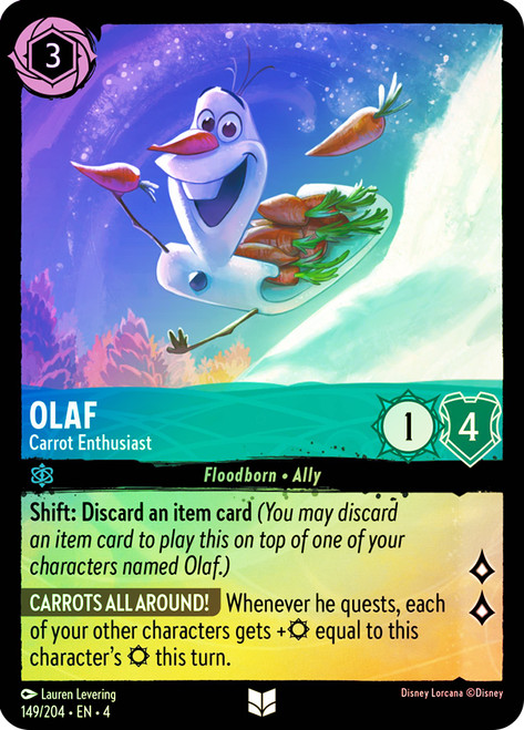 Olaf - Carrot Enthusiast
Ursula's Return
Single
Lorcana