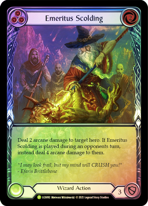 Flesh and Blood Emeritus Scolding CF プロ Emeritus Scolding (Blue) (Armory Event) | Promotional Cards | Star