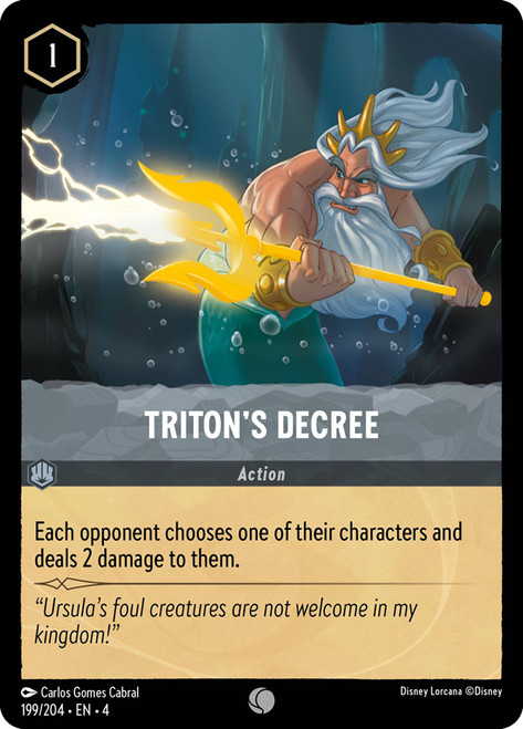 Triton's Decree
Ursula's Return
Single
Lorcana