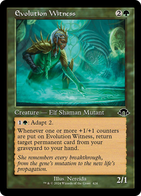 Evolution Witness (Retro Frame)\nModern Horizons 3 - Retro Frame\nSingle\nMagic The Gathering