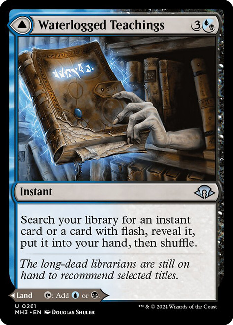 Waterlogged Teachings // Inundated Archive\nModern Horizons 3\nSingle\nMagic The Gathering