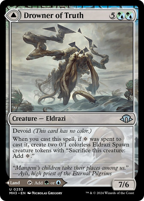 Drowner of Truth // Drowned Jungle\nModern Horizons 3\nSingle\nMagic The Gathering