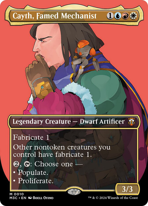 Cayth, Famed Mechanist (Borderless)\nModern Horizons 3 Commander - Variants\nSingle\nMagic The Gathering