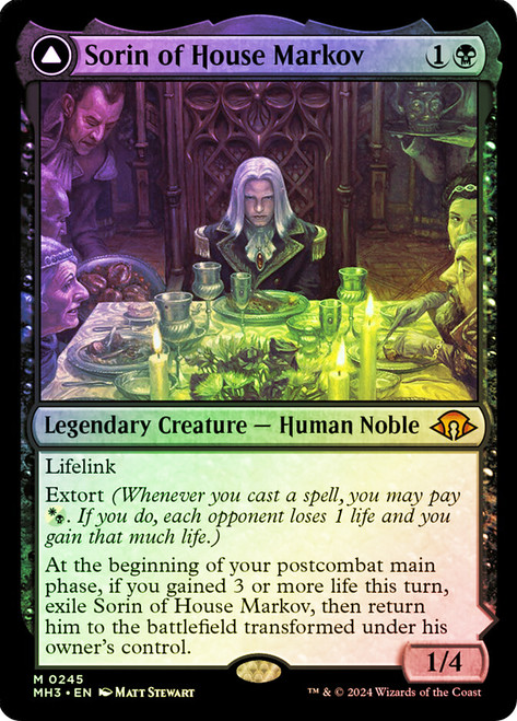 Sorin of House Markov // Sorin, Ravenous Neonate\nModern Horizons 3\nSingle\nMagic The Gathering