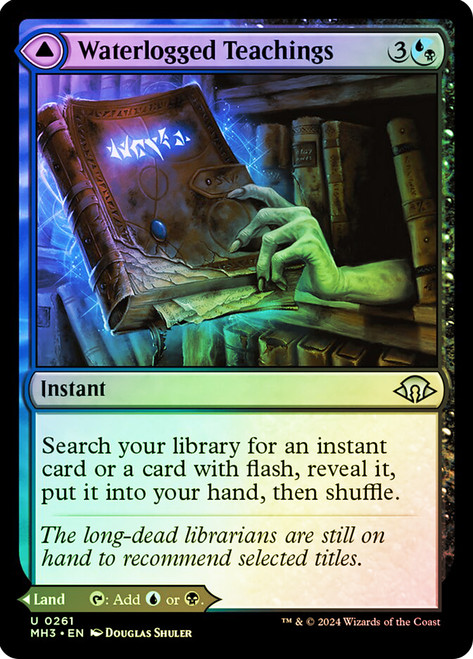 Waterlogged Teachings // Inundated Archive\nModern Horizons 3\nSingle\nMagic The Gathering
