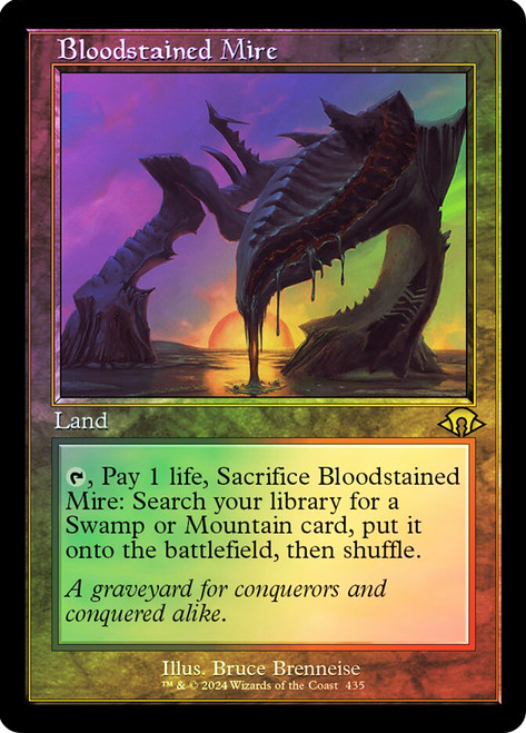 Bloodstained Mire (Retro Frame)\nModern Horizons 3 - Retro Frame\nSingle\nMagic The Gathering