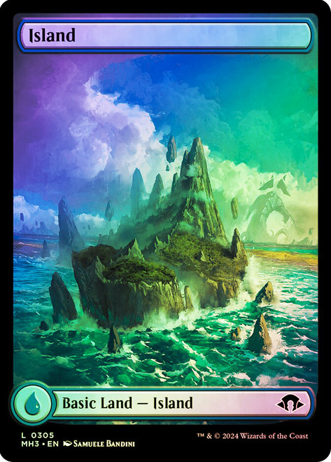 Island (#305) (Full Art)\nModern Horizons 3\nSingle\nMagic The Gathering