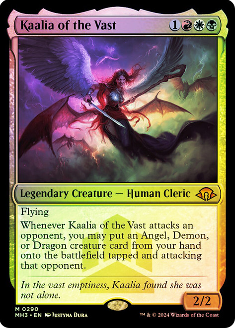 kaalia of the vast mtg commander deck  Angel Demon Dragon Tribal | EDH Proxy The Gathering Highly Optimised Kaalia of the