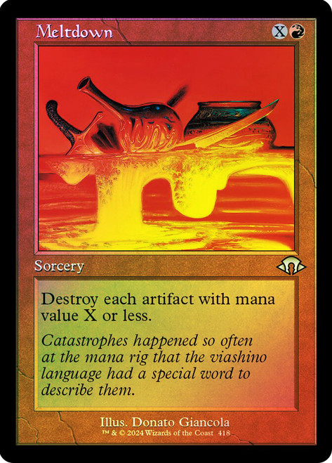 Meltdown (Retro Frame)\nModern Horizons 3 - Retro Frame\nSingle\nMagic The Gathering