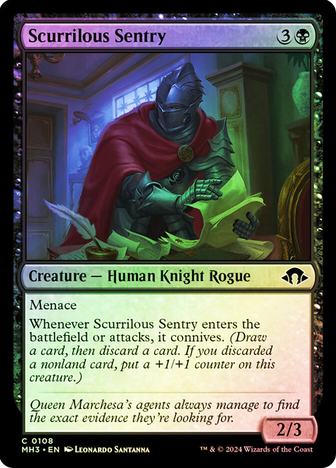 Scurrilous Sentry\nModern Horizons 3\nSingle\nMagic The Gathering