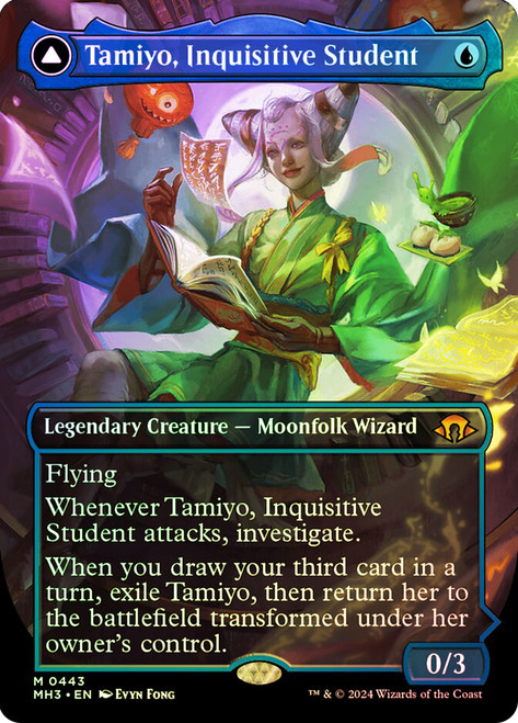 Tamiyo, Inquisitive Student // Tamiyo, Seasoned Scholar (Borderless)\nModern Horizons 3 - Variants\nSingle\nMagic The Gathering