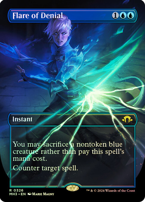 Flare of Denial (Borderless)\nModern Horizons 3 - Variants\nSingle\nMagic The Gathering