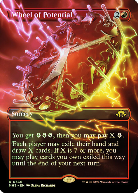 Wheel of Potential (Borderless)\nModern Horizons 3 - Variants\nSingle\nMagic The Gathering