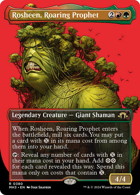 Rosheen, Roaring Prophet (Borderless)\nModern Horizons 3 - Variants\nSingle\nMagic The Gathering